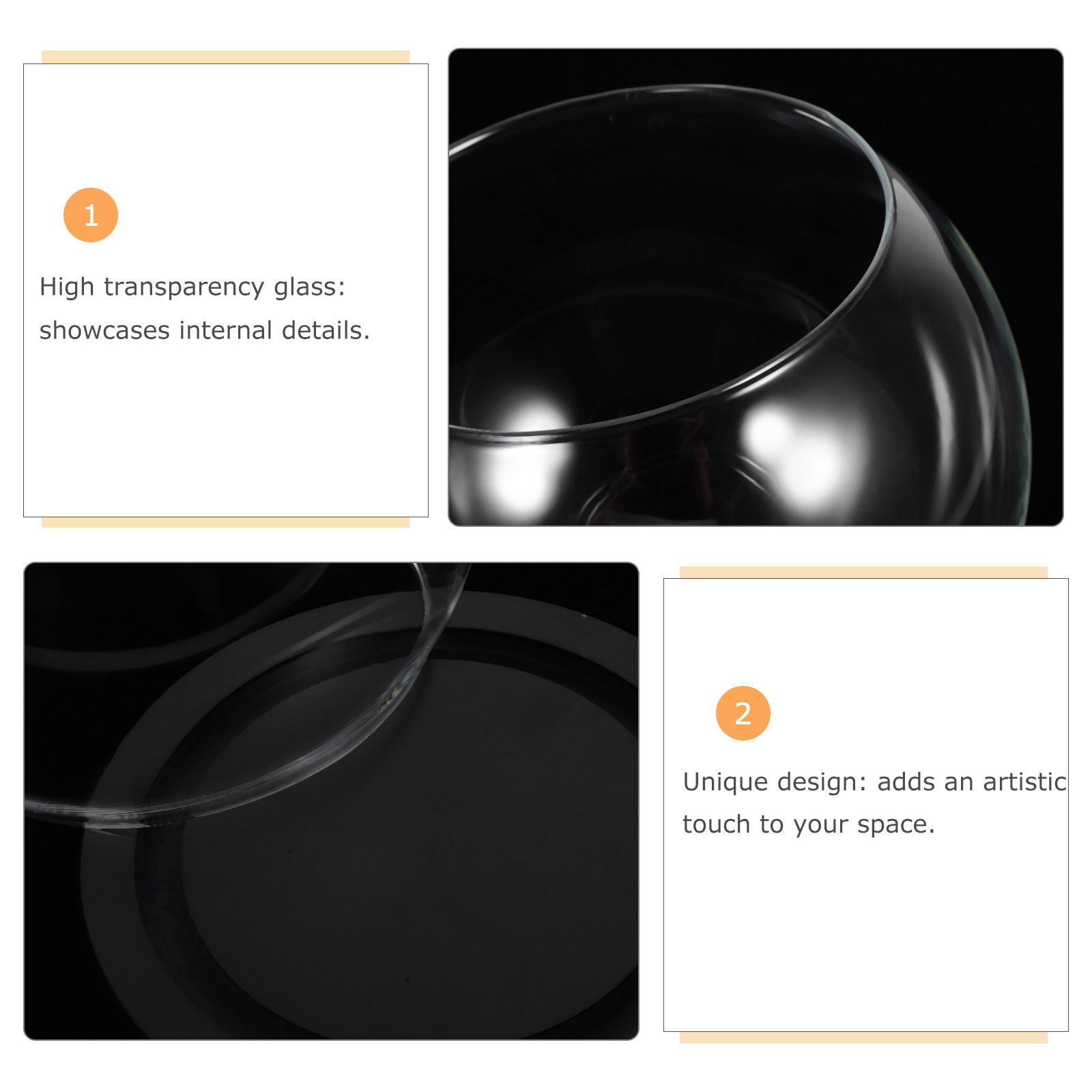 Glass Bell Jar Display Dome wi - Plastic Dome Clear ulasan dan harga